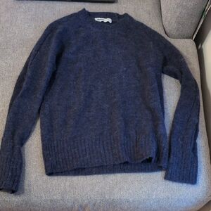 Women's Navy Blue Crew Neck Sweater